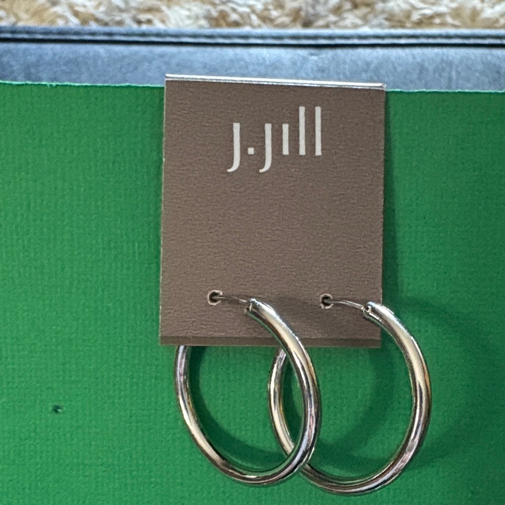 J. Jill Classic Silver Hoop Earrings